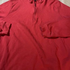 Burberry Golf Red Cotton Blend Casual 1/2 Zip L